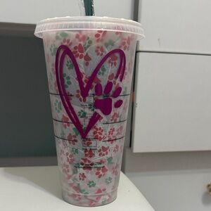 Heart and Paw Print Tumbler